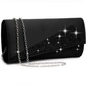 Women's Satin Rhinestone Clutch